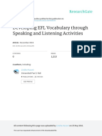 Developing EFL Vocabulary Through Speaking and Lis