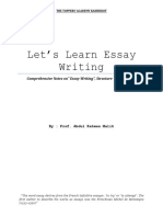 Let's Learn Essay Writing