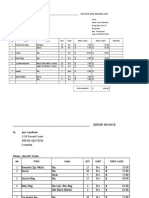 Invoice and Packing List