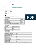 Indramat-System 200: Set The Following Parameters On The Machine