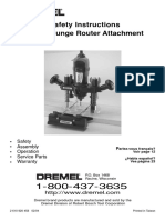 Operating/Safety Instructions Model 335 Plunge Router Attachment