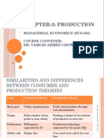 Chapter 5: Production: Managerial Economics (Bus 525) Course Convener: Dr. Tamgid Ahmed Chowdhury