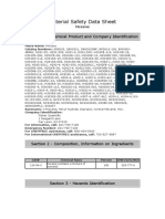 Material Safety Data Sheet: Section 1 - Chemical Product and Company Identification