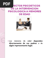 Aspectos Psicoeticos de La Intervención Psicológica A Menores