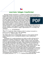 Electronic Halogen Transformer