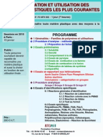 Identification Et Utilisation Des Matieres Plastiques Courantes 2010