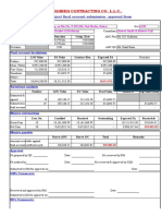 Al Nekhreh Contracting Co. L.L.C..: QS Dept. Project Final Account Submission Approval Form