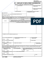 Complaint of Discrimination Form - Veterans Affairs