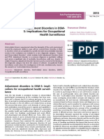 Adjustment Disorders in Dsm5 Implications For Occupationalhealth Surveillance