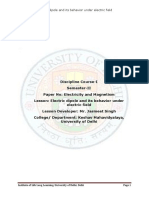 Electric Dipole and Its Behavior Under Electric Field