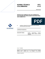 NTC-4110 Hipoclorito de Sodio PDF