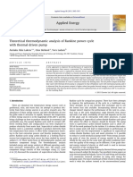 Theoretical Thermodynamic Analysis of Rankine Power Cycle