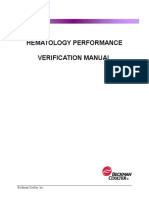 Hematology Performance Verification Manual: Beckman Coulter, Inc