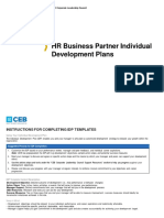 CEB HR Business Partner Individual Development Plans