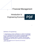 Topic 1: Financial Management: Introduction To Engineering Economics