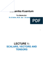 Kuliah 1 Skalar, Vektor Dan Tensor