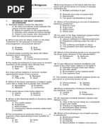 Intro To World Religions Test 1