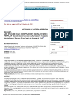 LOS CAMINOS DE LA CONSTRUCCIÓN DE UNA VIVIENDA POPULAR - Caracterizaciones Socioculturales en El Espacio Doméstico en Buenos Aires, Hasta La Década de 1940