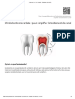 Traitement de Canal Simplifié - Endodontie Mécanisée