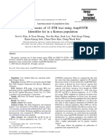 Allele Frequencies of 15 STR Loci Using AmpFlSTR Identifiler Kit in A Korean Population