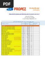 Lista Precios Propez