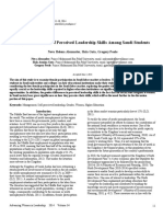 Gender Differences of Perceived Leadership Skills Among Saudi Students