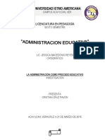 Administracion Como Proceso Educativo