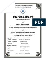 Internship Report: Mobilizing Capital Through Products of Savings Deposit