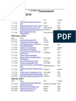 Tournament Calendar Badminton