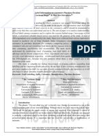 Effect of Food Label Information On Consumers Purchase Decision by Dr. Archana Singh & Mrs. Nivi Srivastava