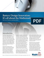 Battery Design Innovation: It's All About The Mathematics: Paul Goossens, VP, Applications Engineering, Maplesoft