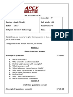 Internet Technology Question Paper