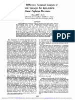 A Finite Difference Numerical Analysis of Galvanic Corrosion For Semi-Infinite