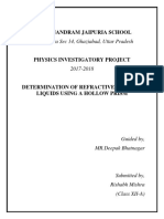 Hollow Prism Physics Investigatory Project Class 12 CBSE