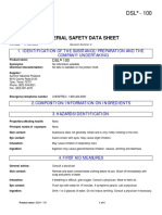 Material Safety Data Sheet: 1. Identification of The Substance/Preparation and The Company/Undertaking