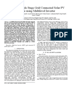 Improved Single Stage Grid Connected Solar PV System Using Multilevel Inverter