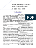 Grounding System Modeling in EMTP Based On Its Frequency Response