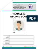 Trainee'S Record Book: Muñoz National High School