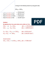 Calculate The Standard Free Energy For The Following Reaction by Using Given Data