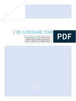 2by22 Resume Template