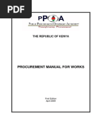 Procurement Manual For Works