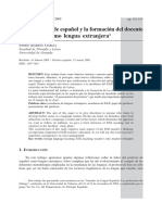 La Enseñanza de Español y La Formación Del Docente de Español Como Lengua Extranjera