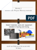 Module 1 - Prepare Construction Materials