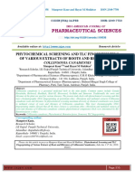 Phytochemical Screening and TLC Fingerprinting of Various Extracts of Roots and Rhizomes of Collinsonia Canadensis