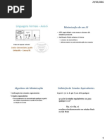 Minimização de Autômatos Finitos