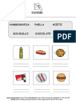 Escribe Vocabulario Alimentos PDF