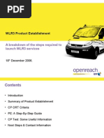 WLR3 Product Establishment: A Breakdown of The Steps Required To Launch WLR3 Services