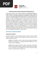 Recomendaciones Generales para La Redacción de Trabajos Fin de Grado