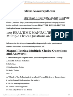 Real Time Manual Testing MCQ