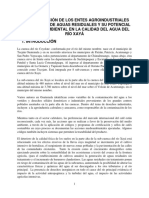 Impacto en La Calidad de Agua en Rio XAYA Por Agroindustrias